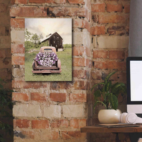 Image of 'Petunia Truck' by Lori Deiter, Canvas Wall Art,12 x 16