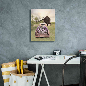 'Petunia Truck' by Lori Deiter, Canvas Wall Art,12 x 16