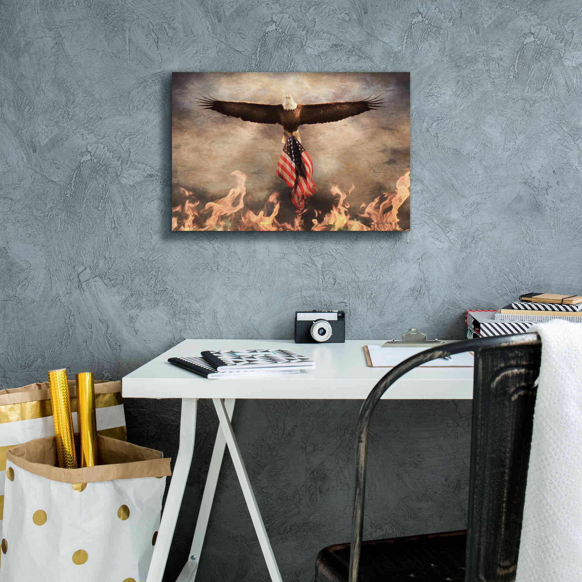 'Blaze of Glory' by Lori Deiter, Canvas Wall Art,18 x 12