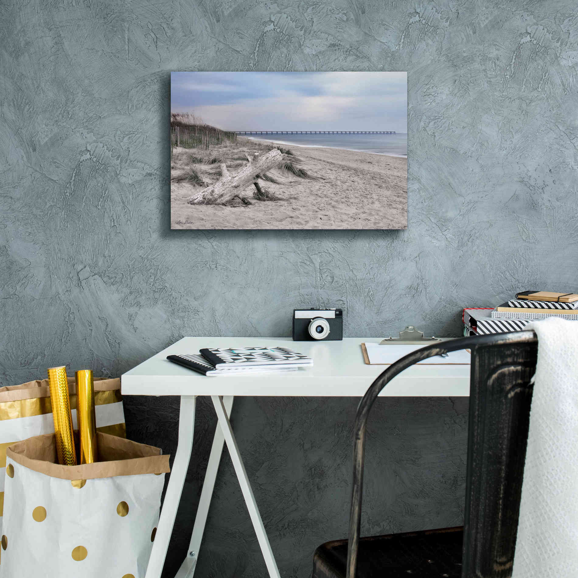 'Outer Banks Beach' by Lori Deiter, Canvas Wall Art,18 x 12