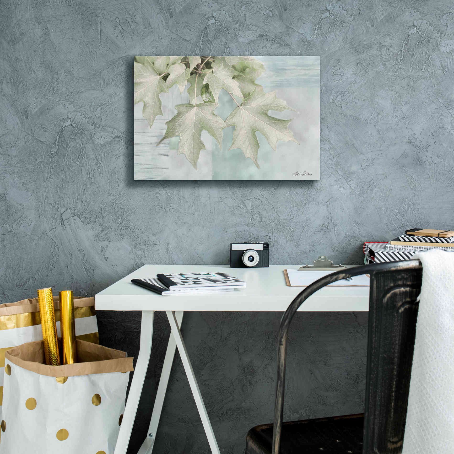 'The Maple Leaves' by Lori Deiter, Canvas Wall Art,18 x 12