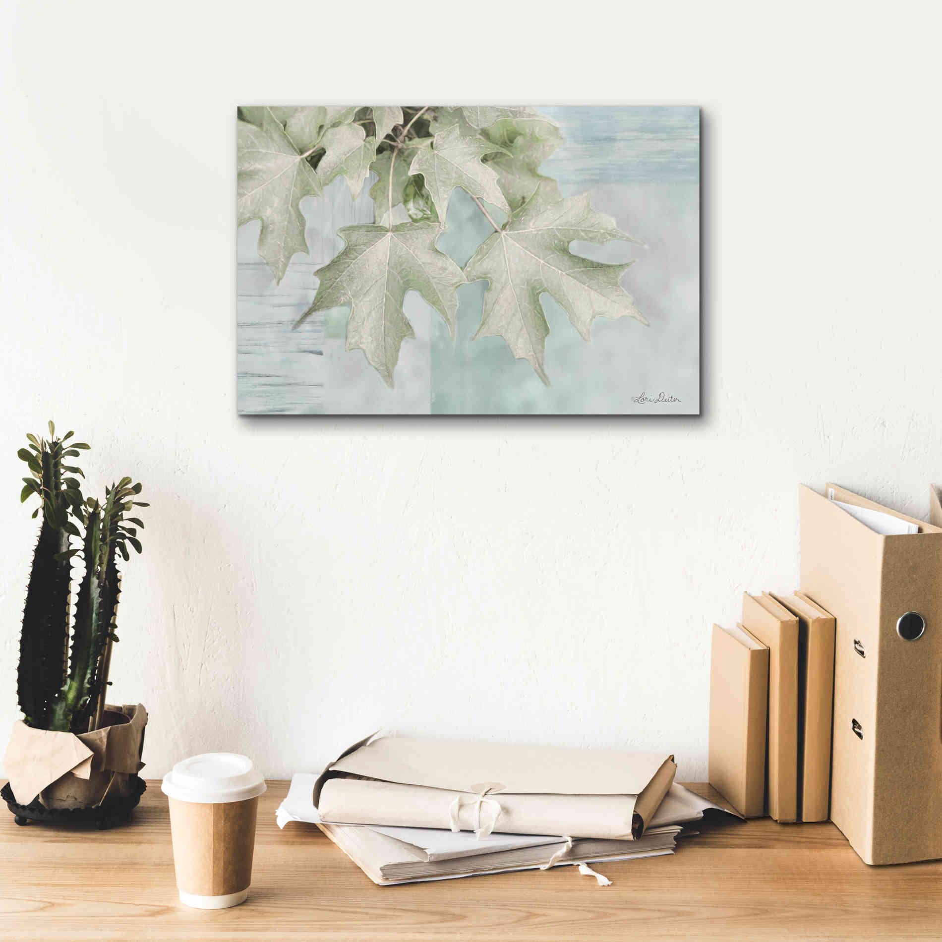 'The Maple Leaves' by Lori Deiter, Canvas Wall Art,18 x 12