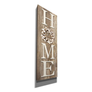 'Cotton Wreath Home' by Lori Deiter, Canvas Wall Art