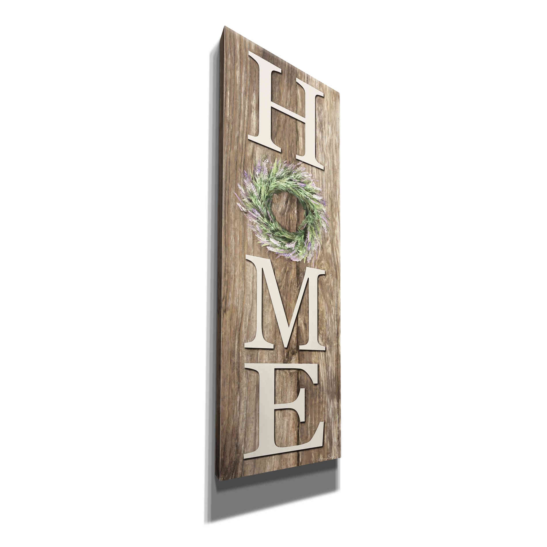 'Lavender Wreath Home' by Lori Deiter, Canvas Wall Art