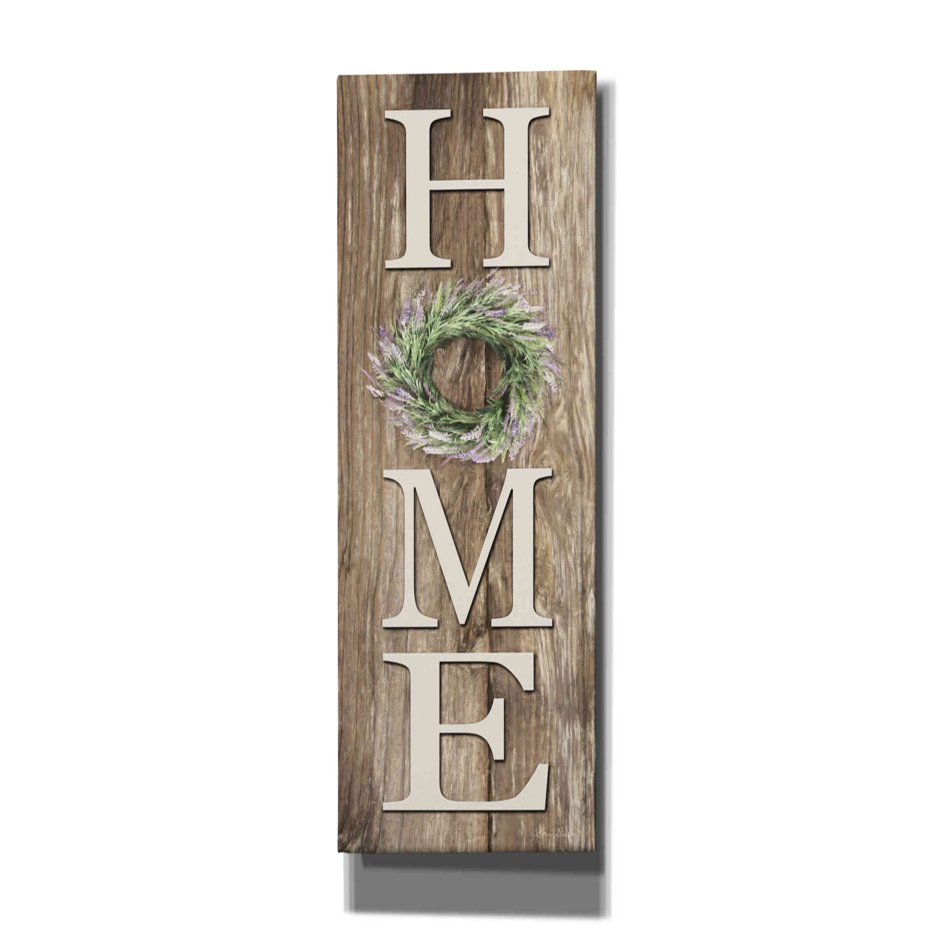 'Lavender Wreath Home' by Lori Deiter, Canvas Wall Art