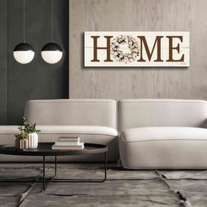 'Cotton Wreath Home Vertical' by Lori Deiter, Canvas Wall Art,60 x 20