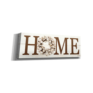 'Cotton Wreath Home Vertical' by Lori Deiter, Canvas Wall Art