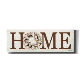 'Cotton Wreath Home Vertical' by Lori Deiter, Canvas Wall Art