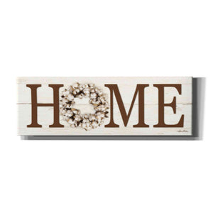 'Cotton Wreath Home Vertical' by Lori Deiter, Canvas Wall Art
