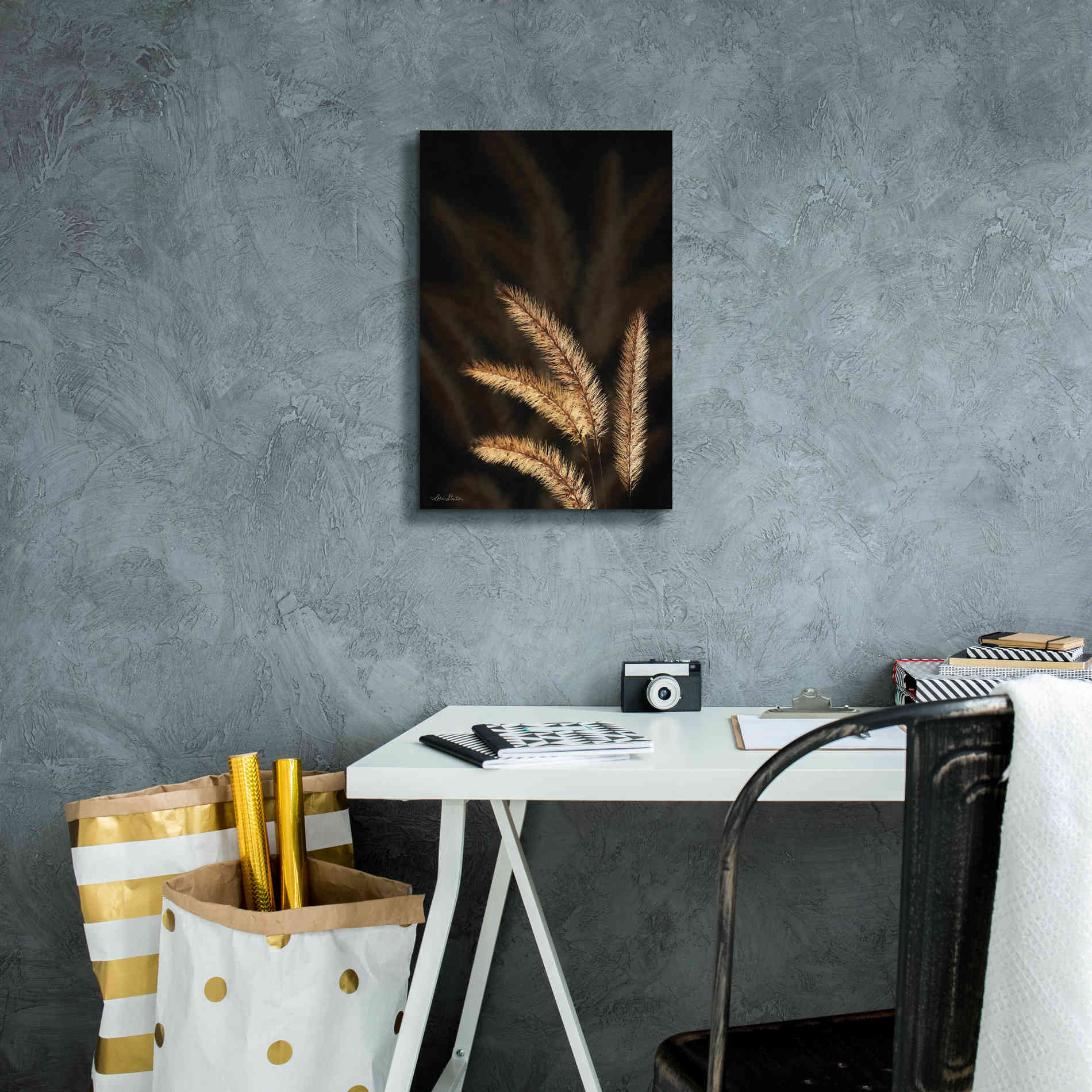 'Golden Grass I' by Lori Deiter, Canvas Wall Art,12 x 18