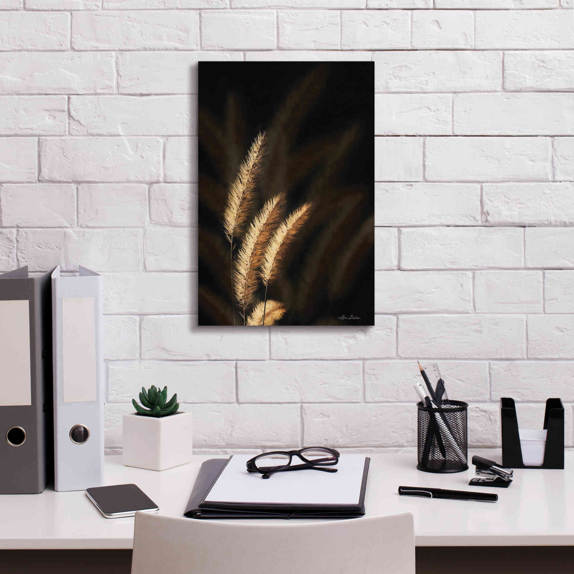 'Golden Grass III' by Lori Deiter, Canvas Wall Art,12 x 18