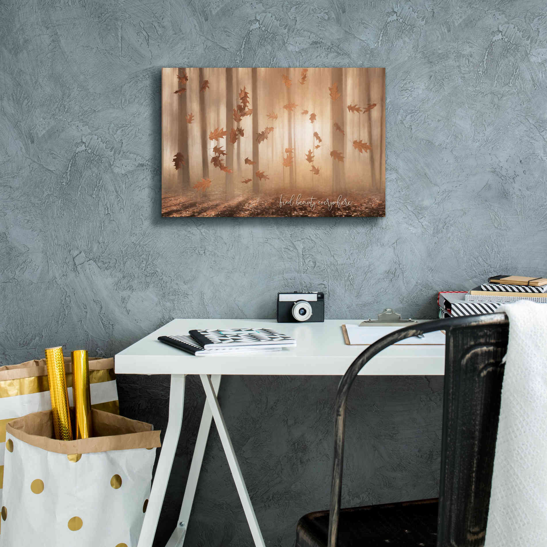 'Find Beauty Everywhere' by Lori Deiter, Canvas Wall Art,18 x 12