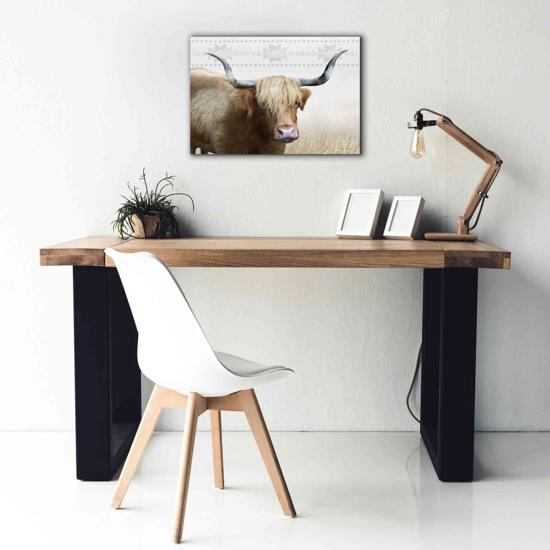 'Get Your Horns Up' by Lori Deiter, Canvas Wall Art,26 x 18