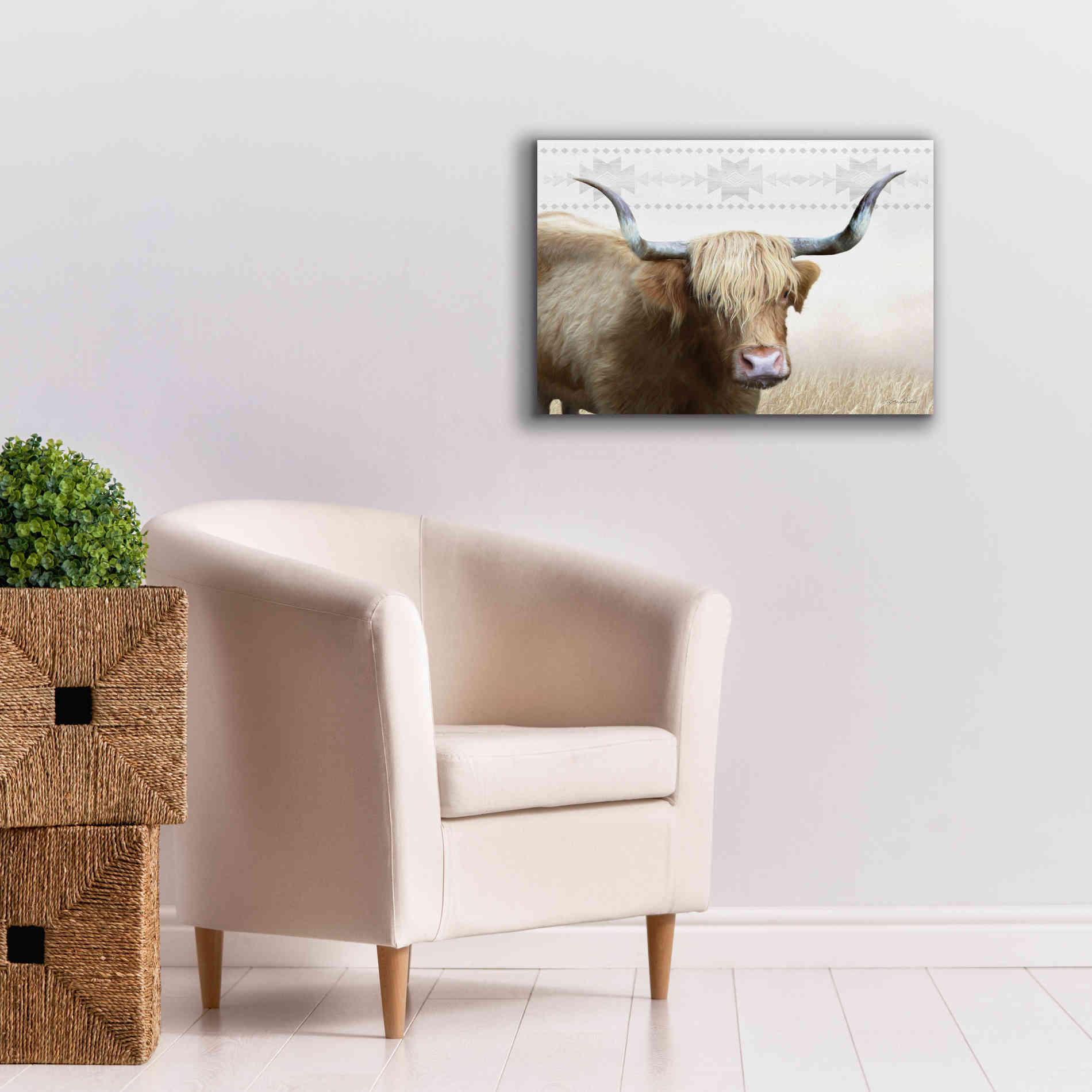 'Get Your Horns Up' by Lori Deiter, Canvas Wall Art,26 x 18