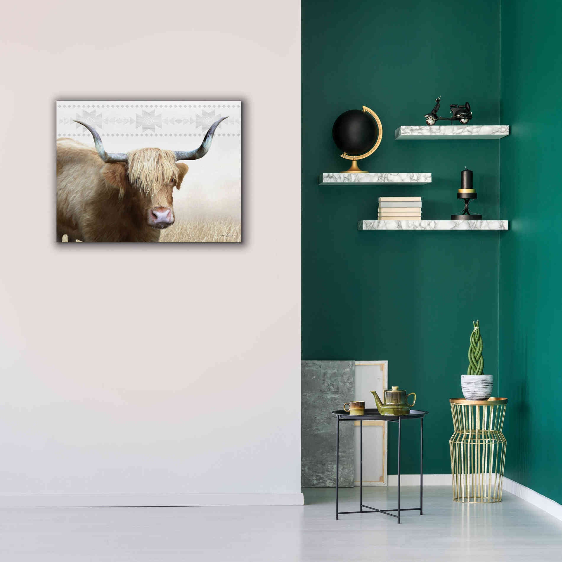 'Get Your Horns Up' by Lori Deiter, Canvas Wall Art,34 x 26