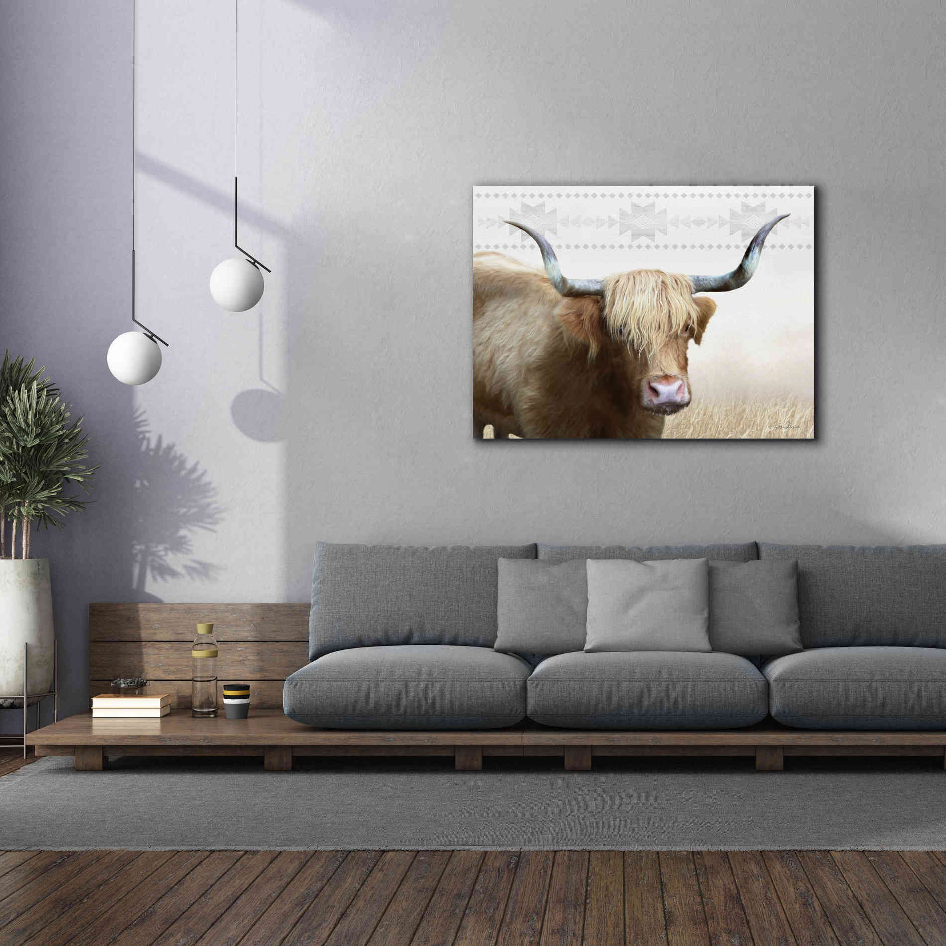'Get Your Horns Up' by Lori Deiter, Canvas Wall Art,54 x 40
