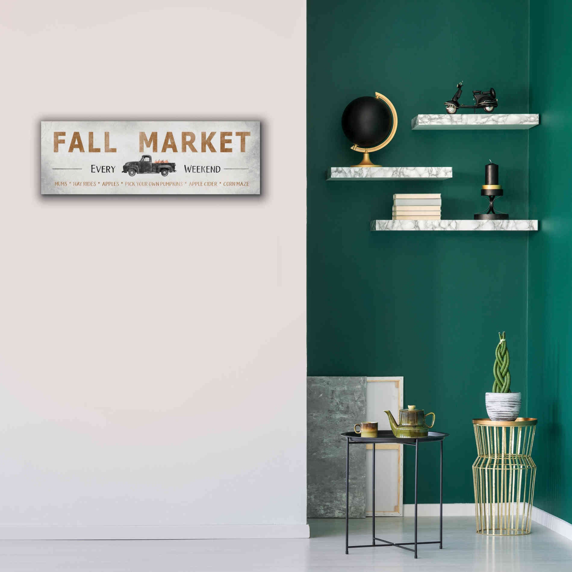 'Fall Market' by Lori Deiter, Canvas Wall Art,36 x 12