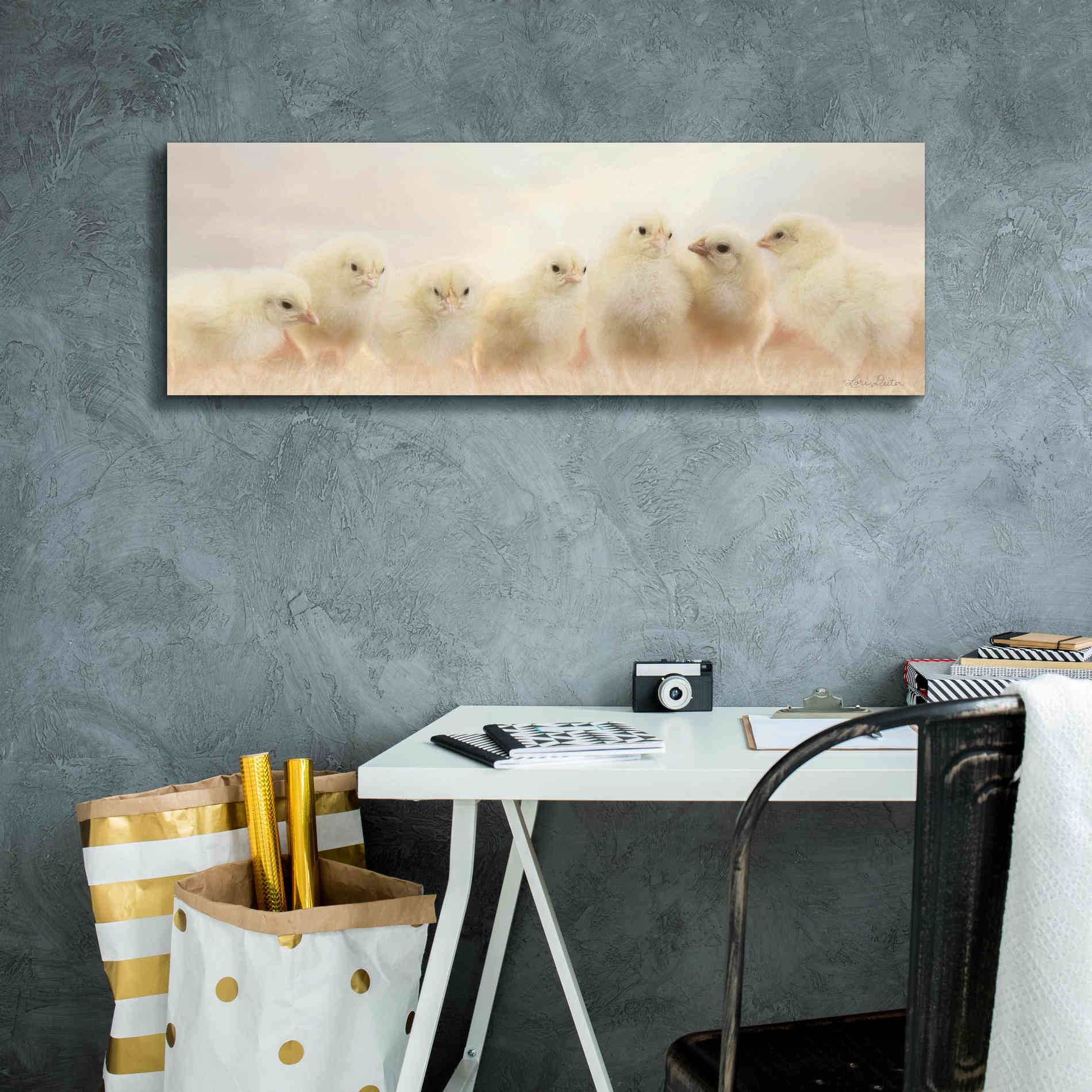 'Spring Line Up' by Lori Deiter, Canvas Wall Art,36 x 12