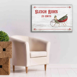 'Sleigh Rides 25 Cents' by Lori Deiter, Canvas Wall Art,40 x 26