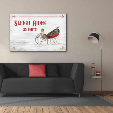 Image of 'Sleigh Rides 25 Cents' by Lori Deiter, Canvas Wall Art,60 x 40