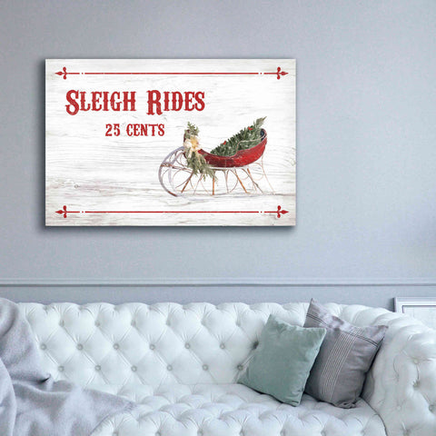 Image of 'Sleigh Rides 25 Cents' by Lori Deiter, Canvas Wall Art,60 x 40