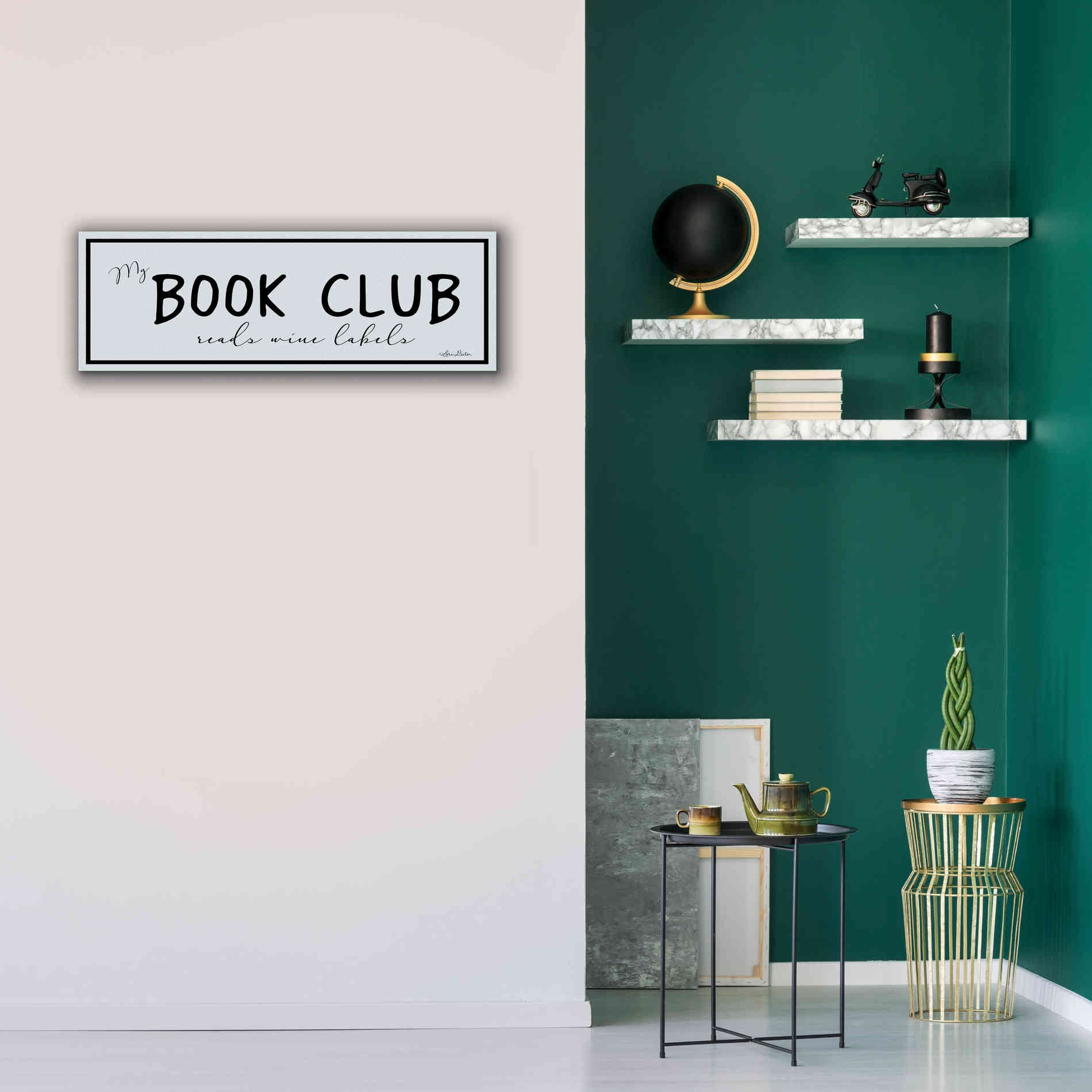 'My Book Club' by Lori Deiter, Canvas Wall Art,36 x 12