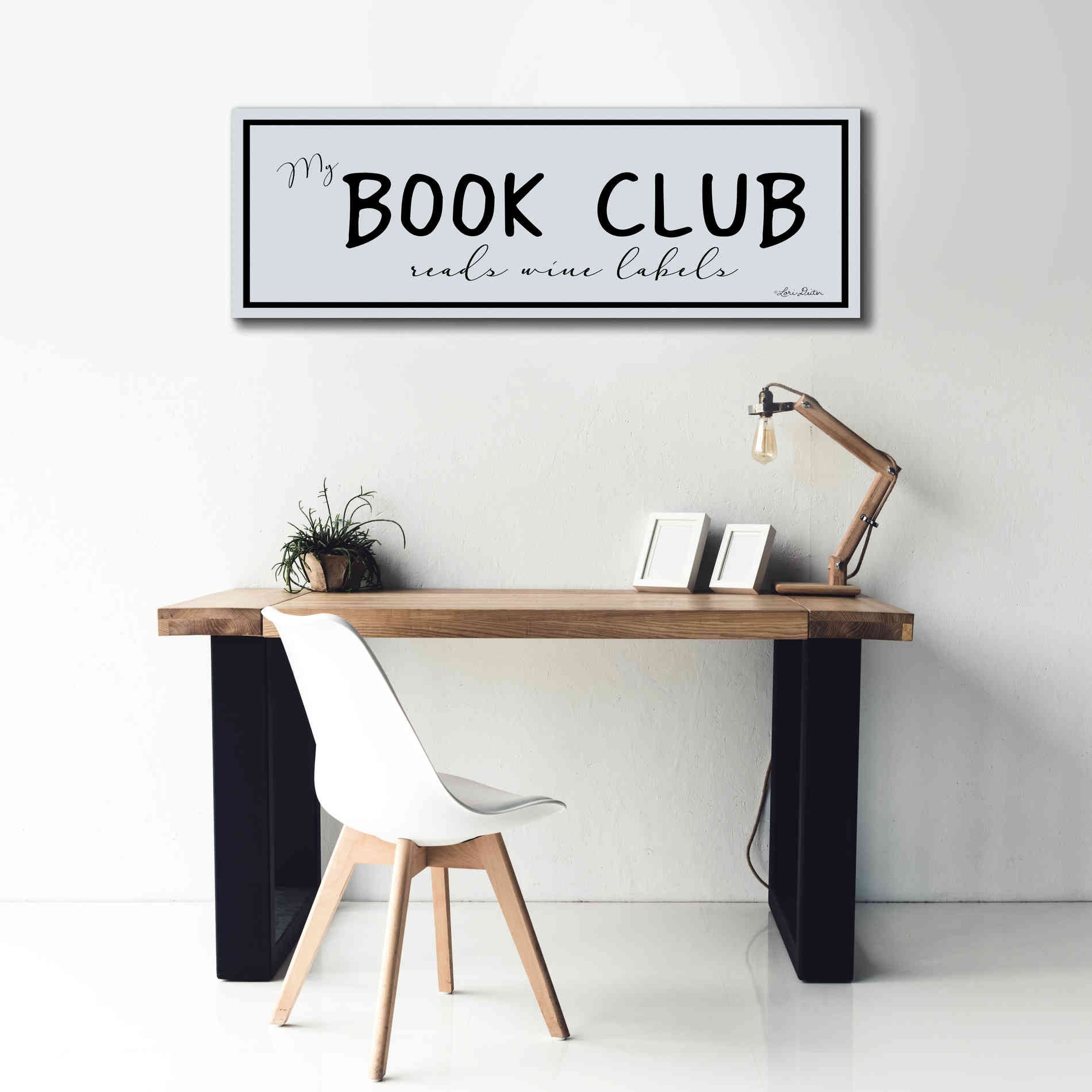 'My Book Club' by Lori Deiter, Canvas Wall Art,60 x 20