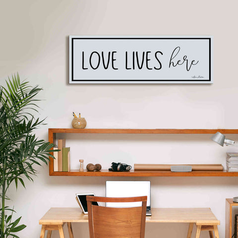 Image of 'Love Lives Here' by Lori Deiter, Canvas Wall Art,36 x 12
