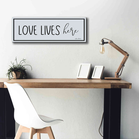 Image of 'Love Lives Here' by Lori Deiter, Canvas Wall Art,36 x 12
