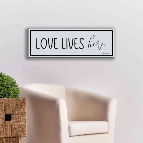 Image of 'Love Lives Here' by Lori Deiter, Canvas Wall Art,36 x 12