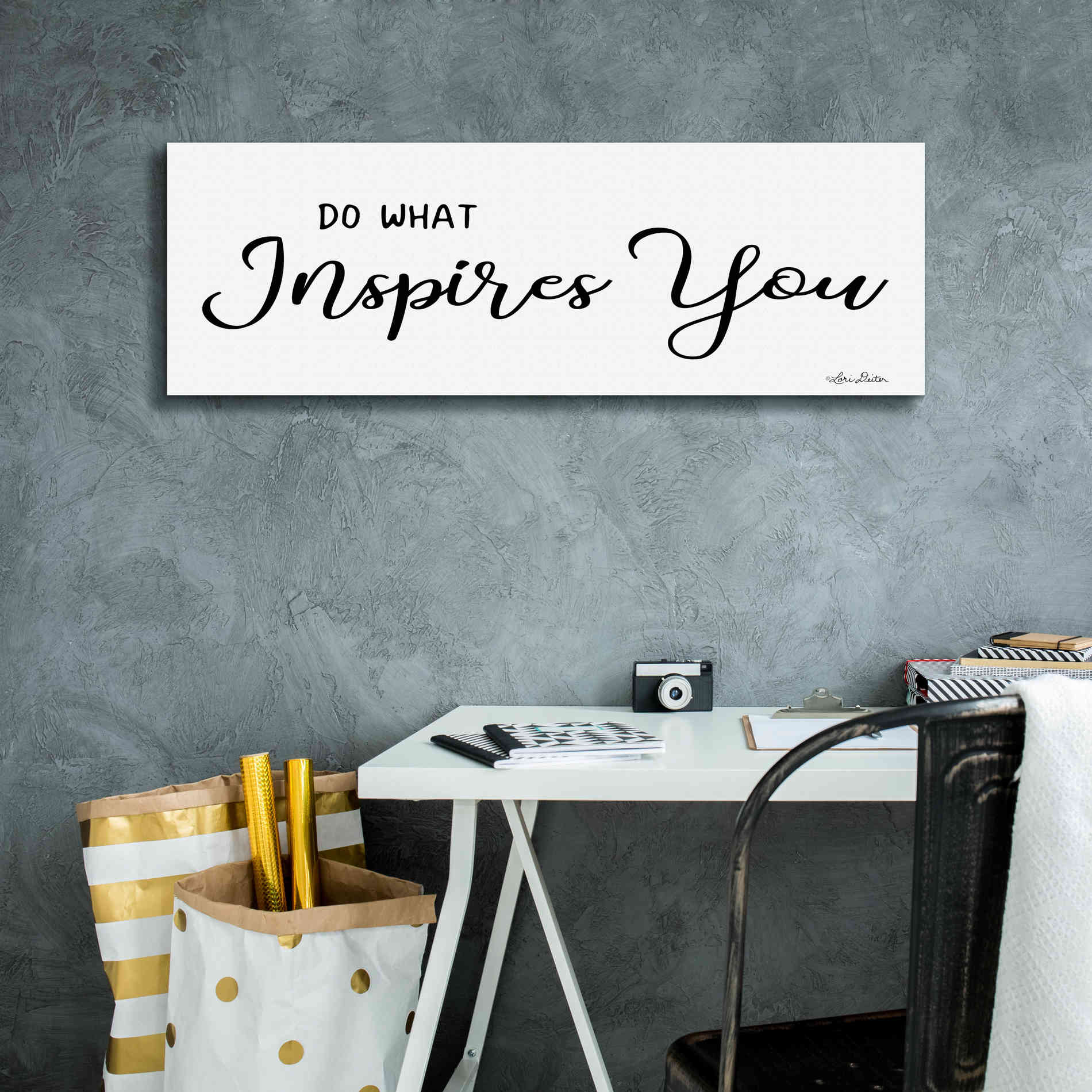 'Do What Inspires You' by Lori Deiter, Canvas Wall Art,36 x 12