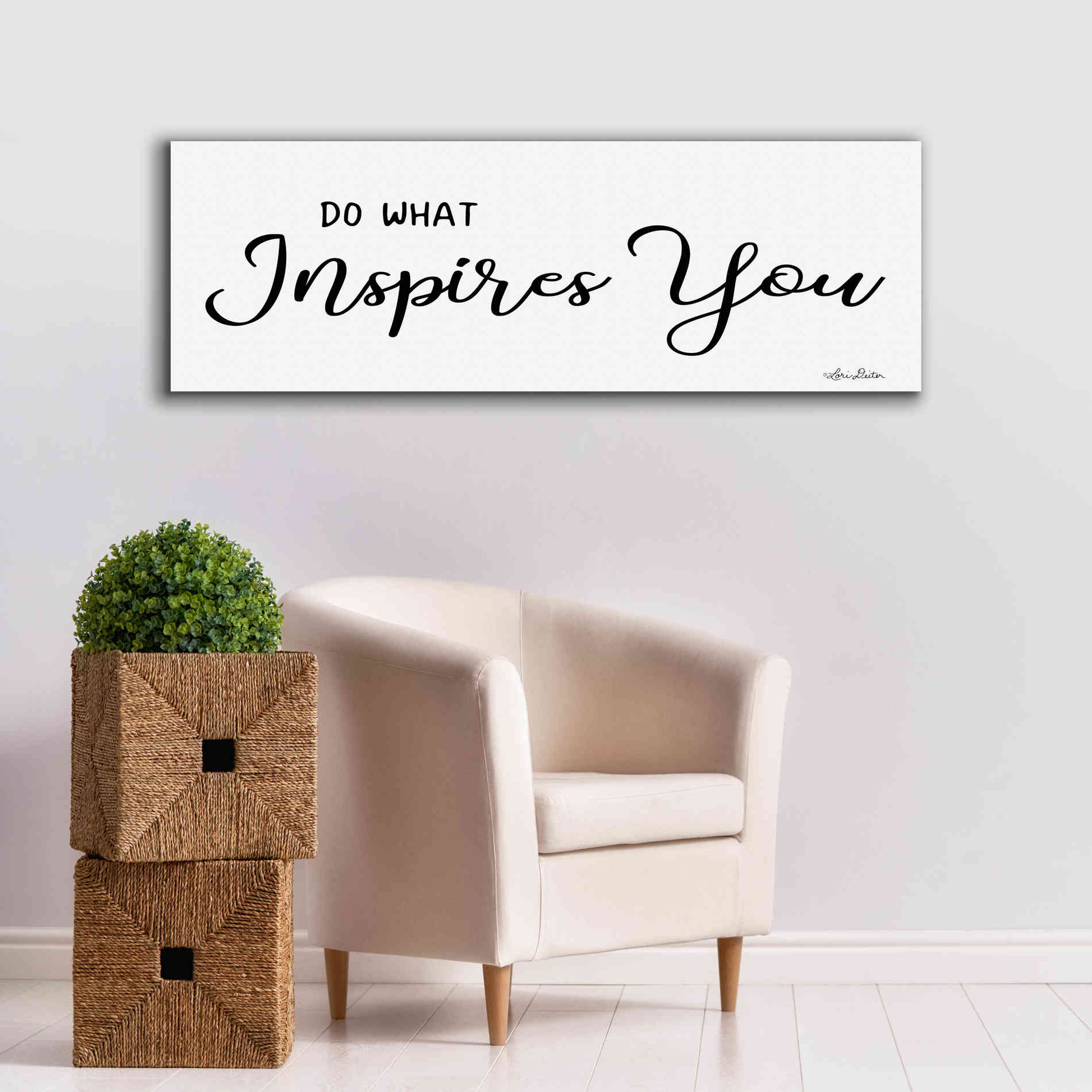 'Do What Inspires You' by Lori Deiter, Canvas Wall Art,60 x 20
