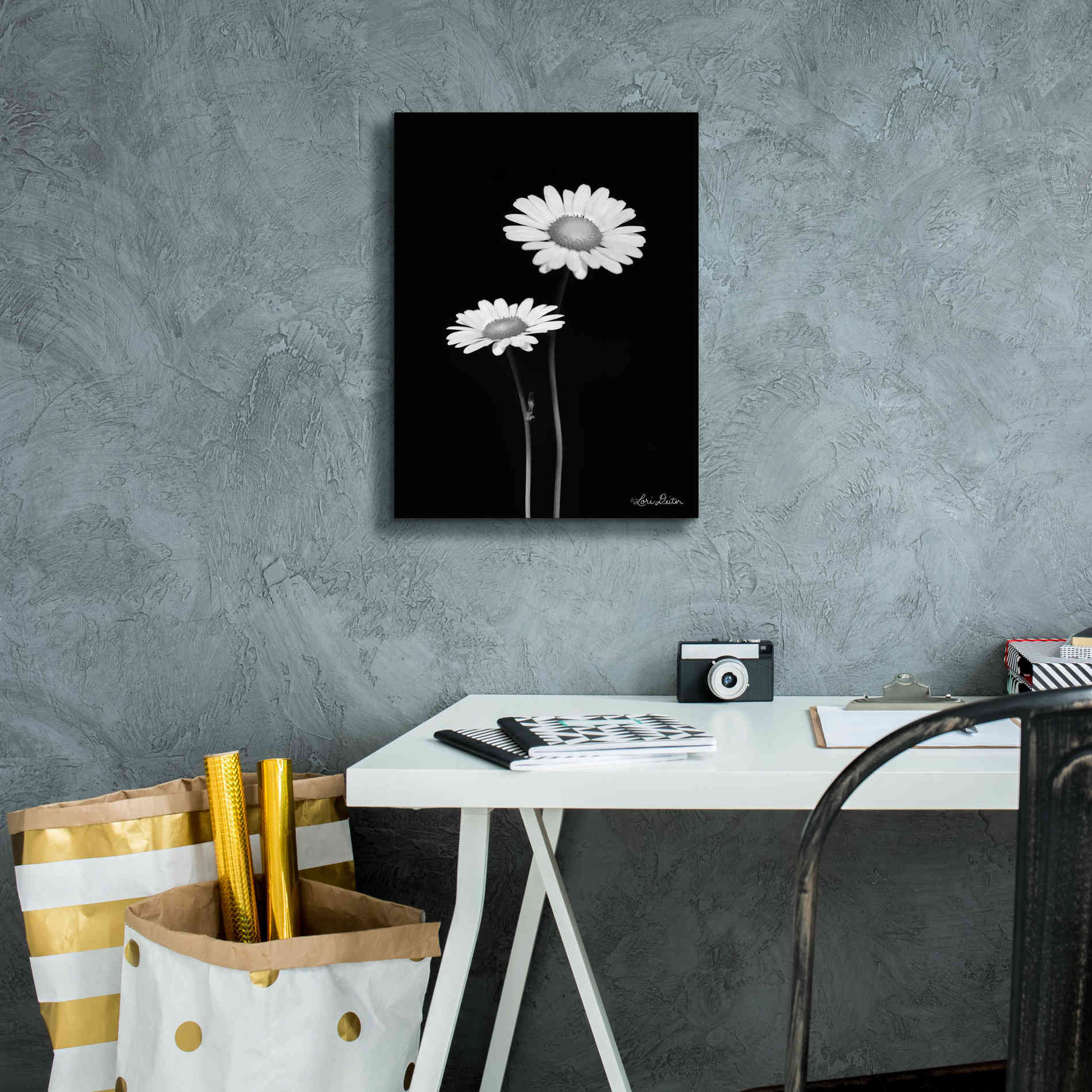 'Pair of Daisies' by Lori Deiter, Canvas Wall Art,12 x 16