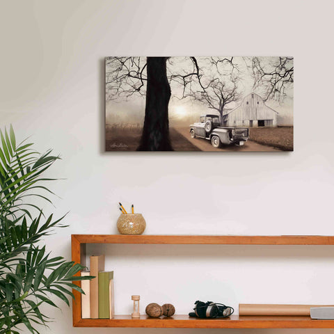 Image of 'Millersburg Sunrise with Truck' by Lori Deiter, Canvas Wall Art,24 x 12