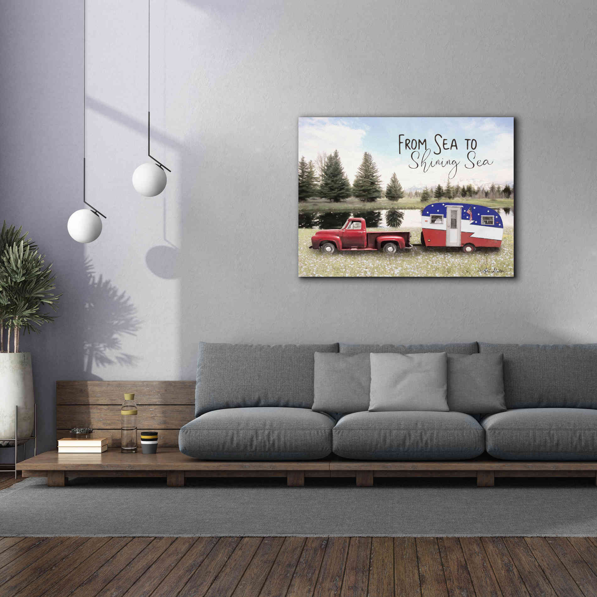'American Camper' by Lori Deiter, Canvas Wall Art,54 x 40