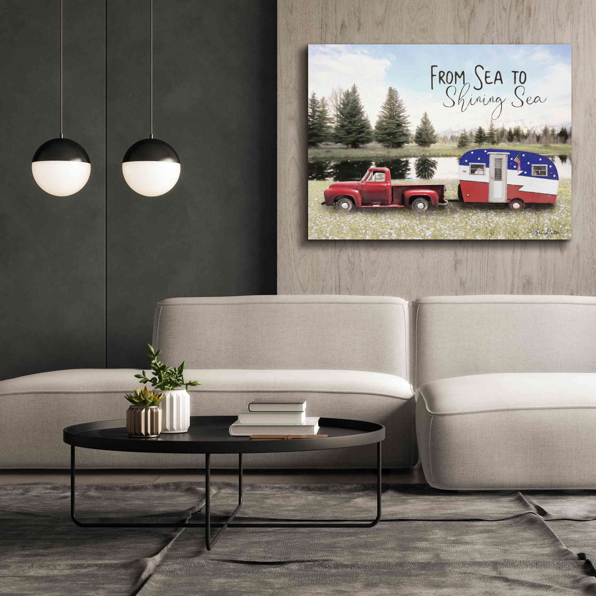 'American Camper' by Lori Deiter, Canvas Wall Art,54 x 40