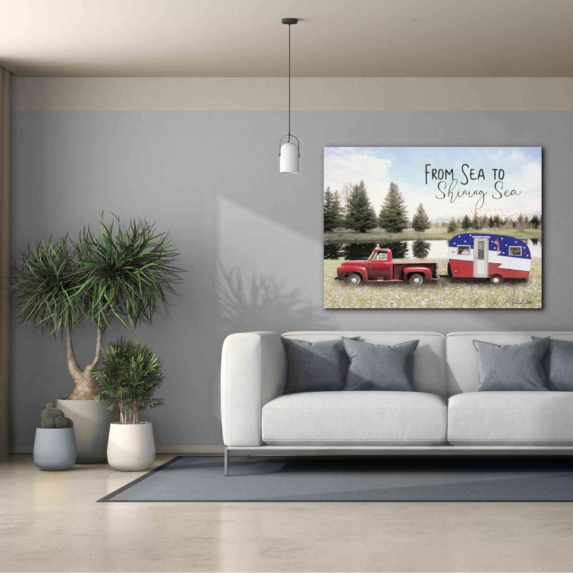 'American Camper' by Lori Deiter, Canvas Wall Art,54 x 40