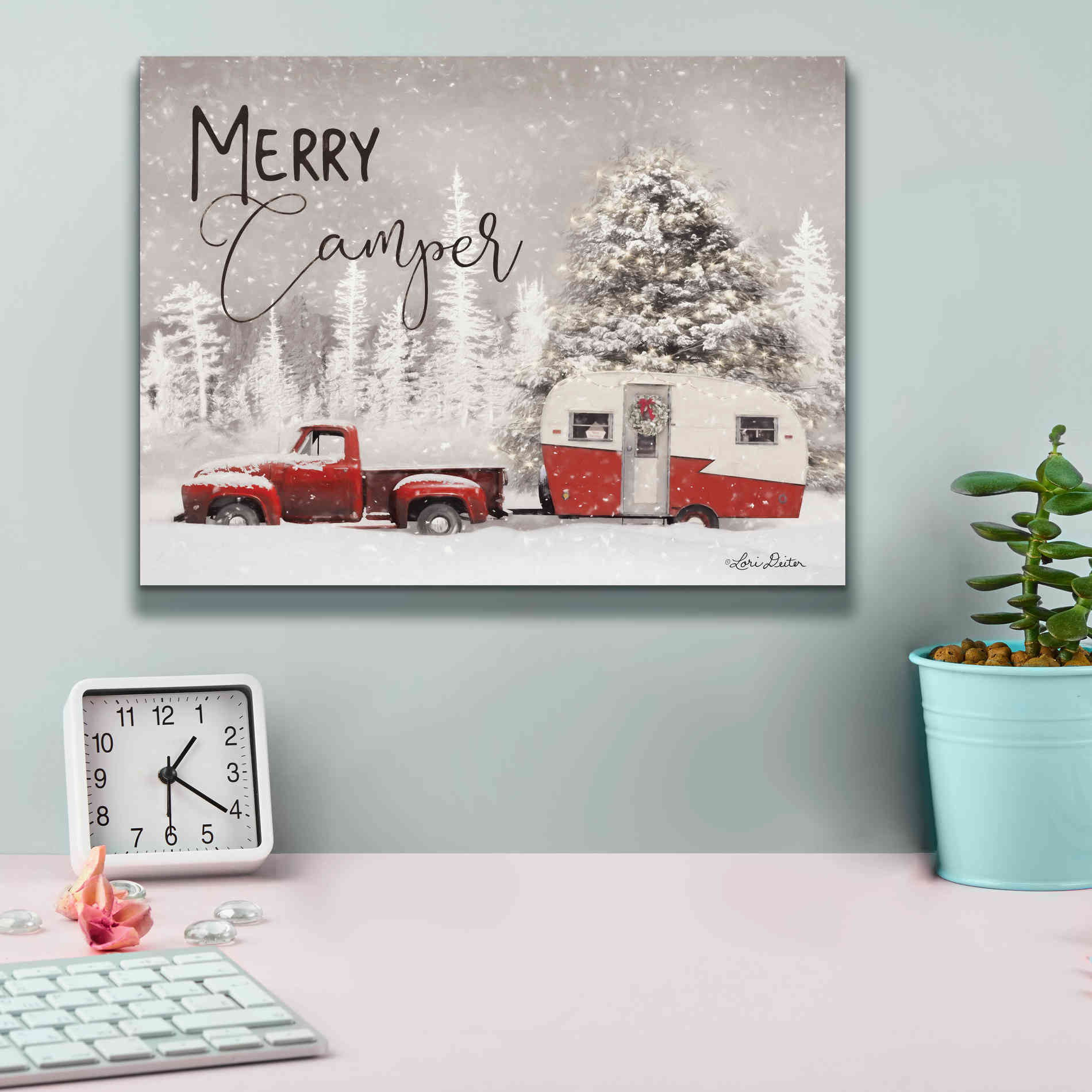 'Merry Camper' by Lori Deiter, Canvas Wall Art,16 x 12