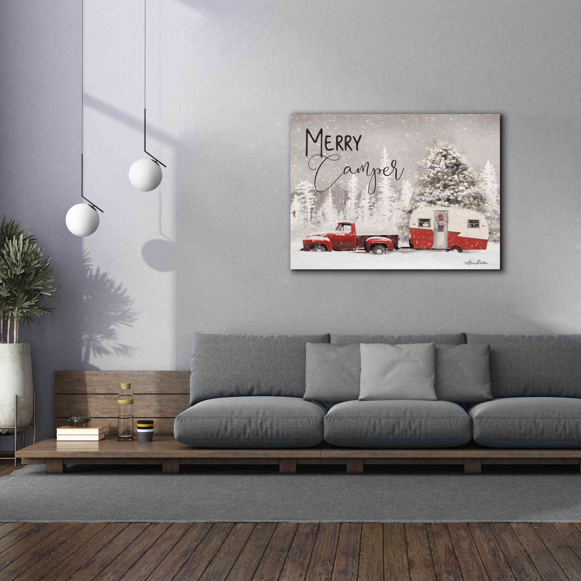 'Merry Camper' by Lori Deiter, Canvas Wall Art,54 x 40