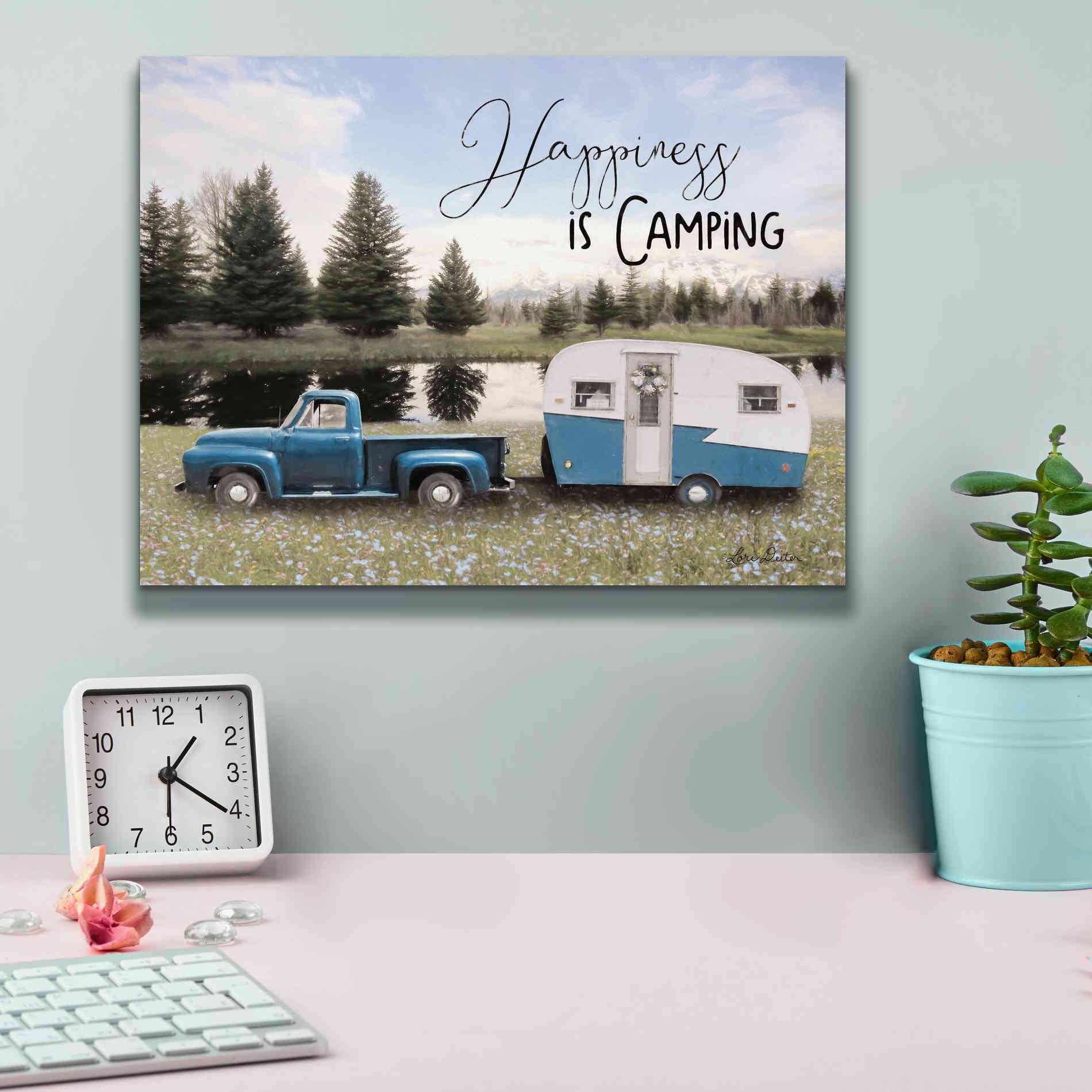 'Spring Camping II' by Lori Deiter, Canvas Wall Art,16 x 12