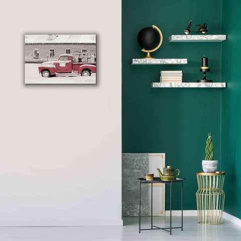 Image of 'Old Sled Works Red Truck' by Lori Deiter, Canvas Wall Art,26 x 18