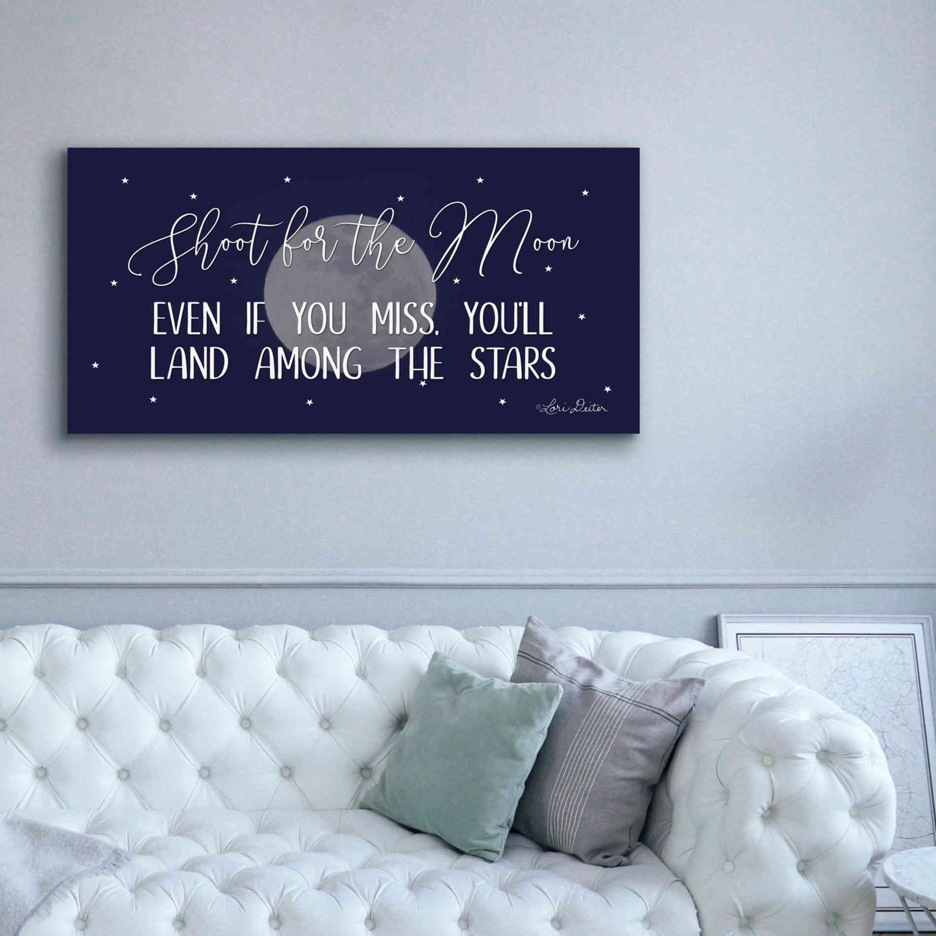 'Shoot for the Moon' by Lori Deiter, Canvas Wall Art,60 x 30