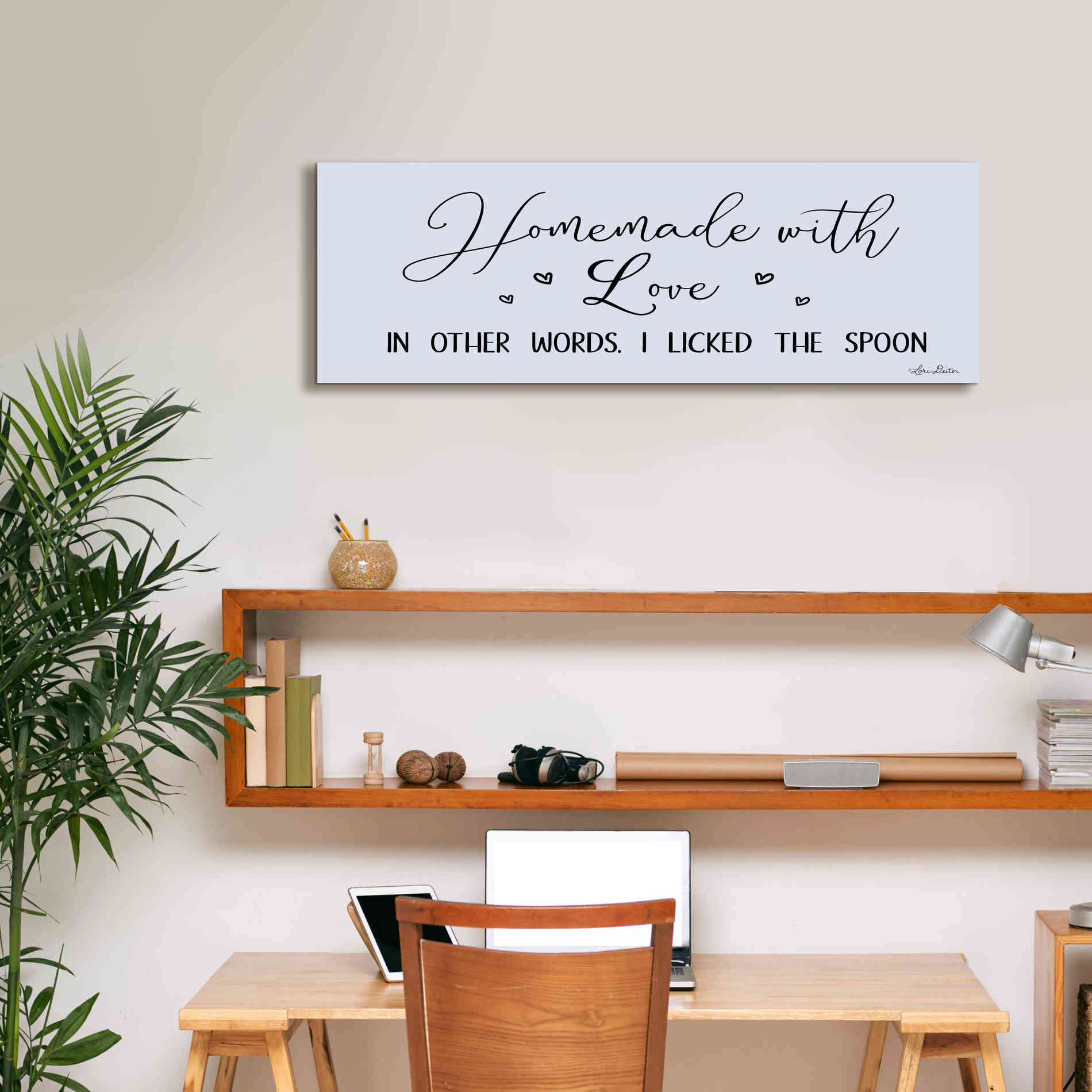 'Homemade with Love' by Lori Deiter, Canvas Wall Art,36 x 12