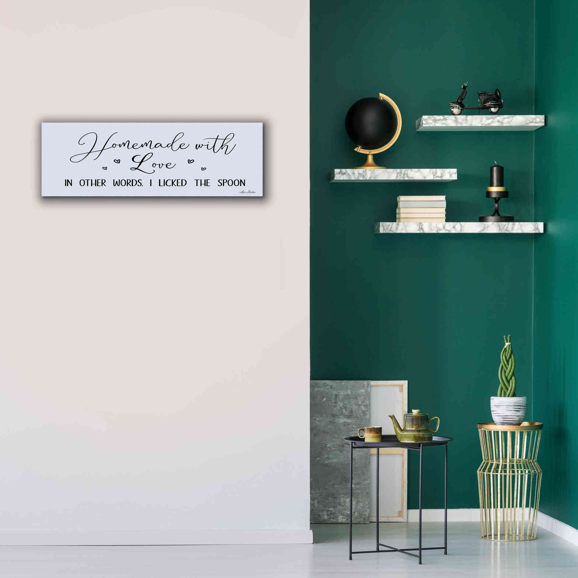 'Homemade with Love' by Lori Deiter, Canvas Wall Art,36 x 12