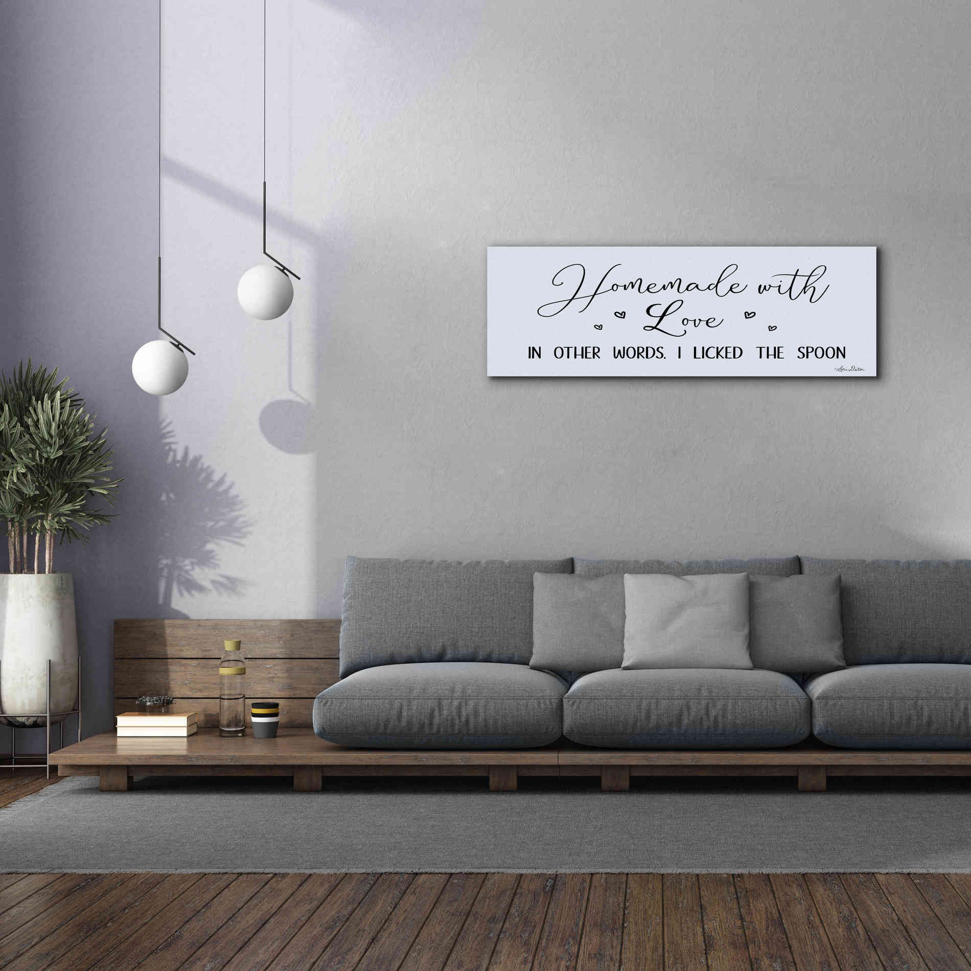 'Homemade with Love' by Lori Deiter, Canvas Wall Art,60 x 20