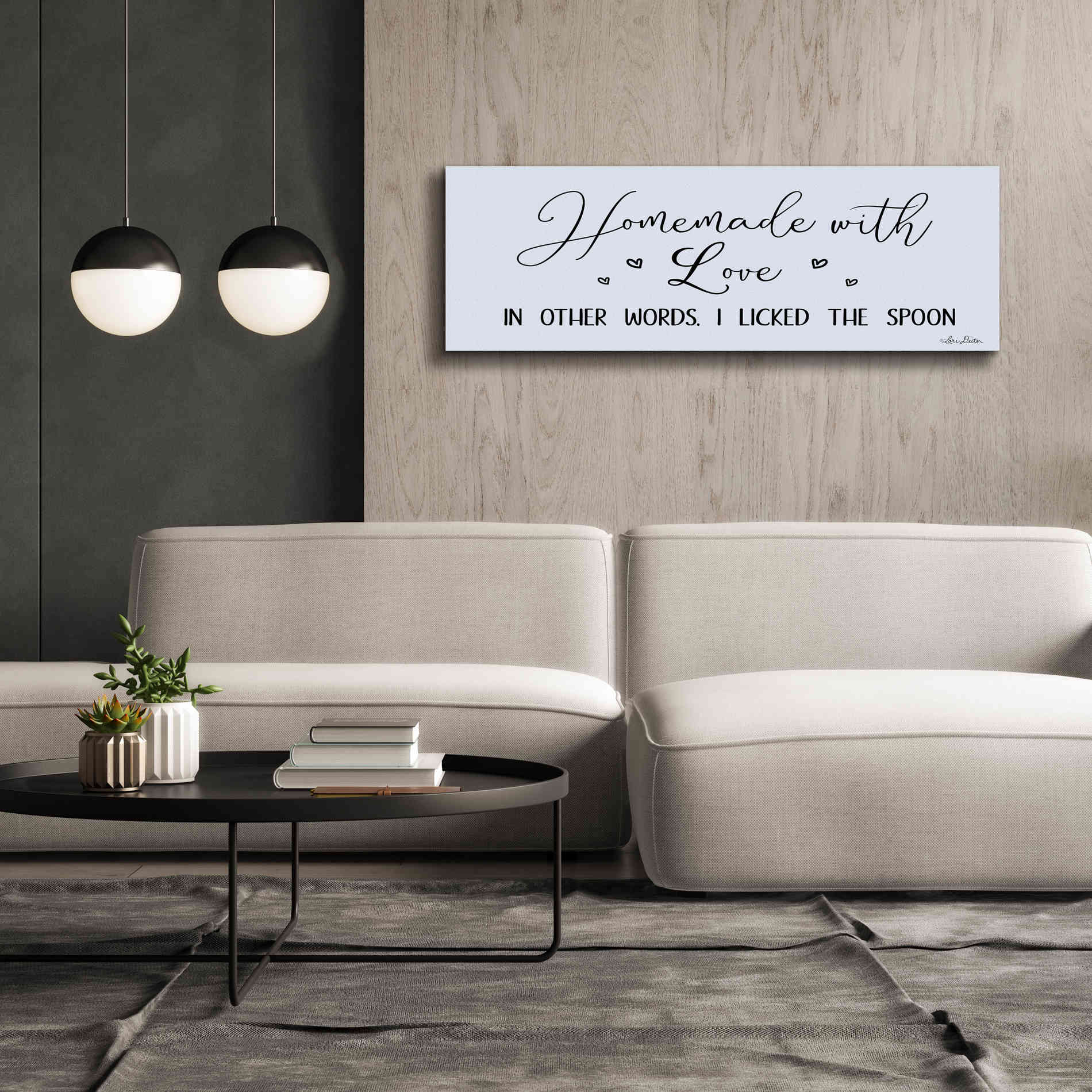 'Homemade with Love' by Lori Deiter, Canvas Wall Art,60 x 20