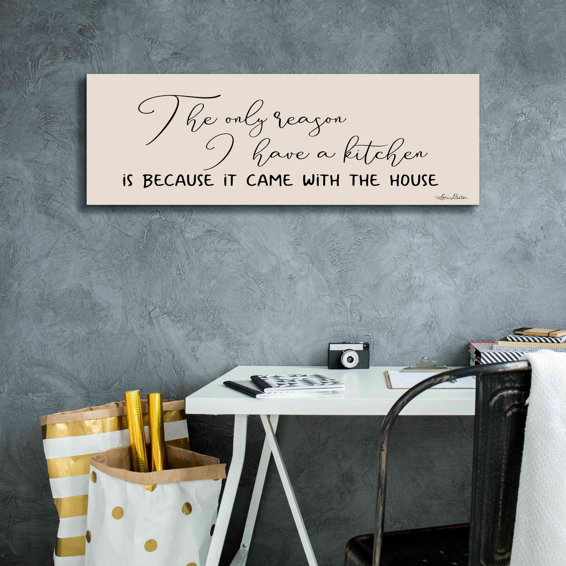 'I Have a Kitchen' by Lori Deiter, Canvas Wall Art,36 x 12