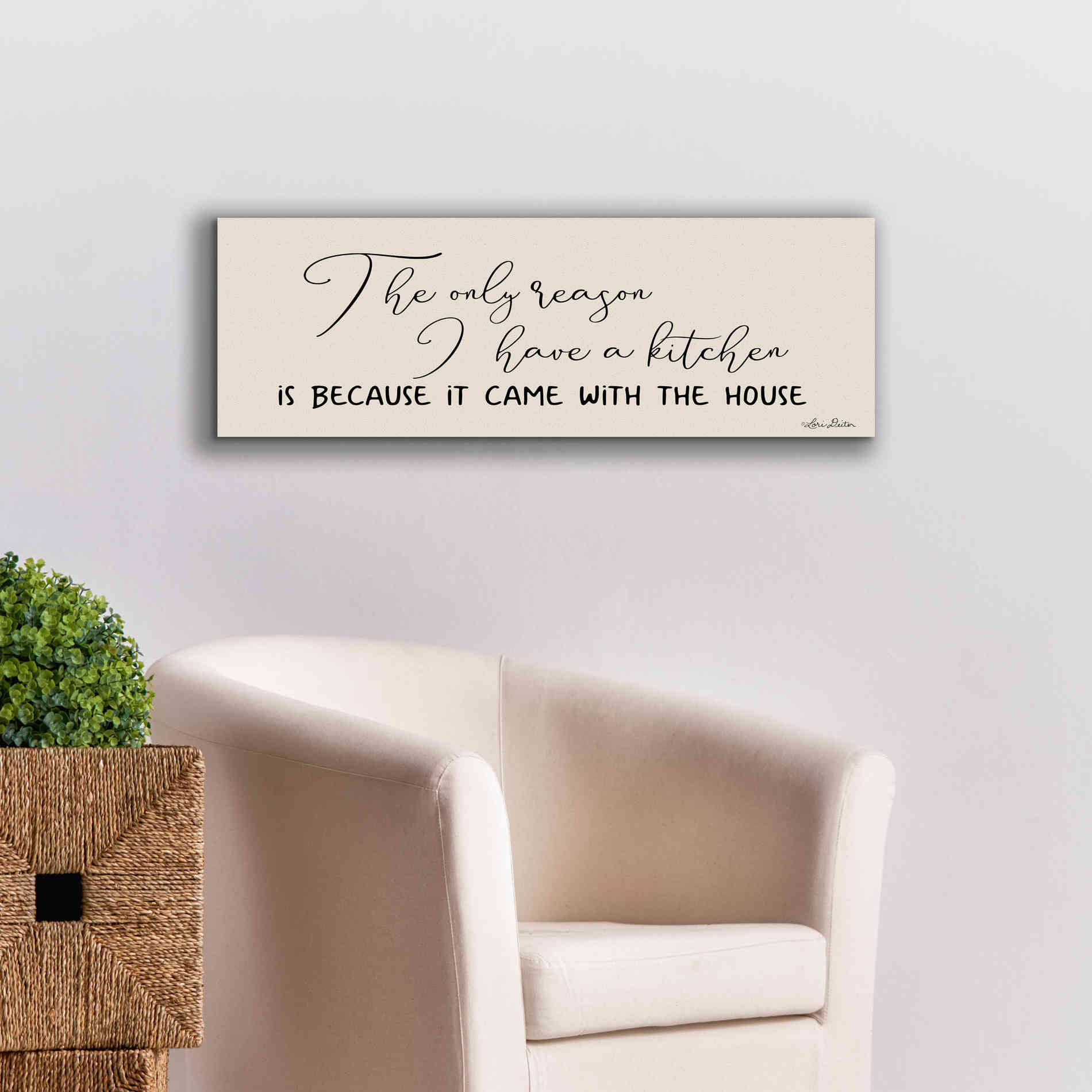 'I Have a Kitchen' by Lori Deiter, Canvas Wall Art,36 x 12