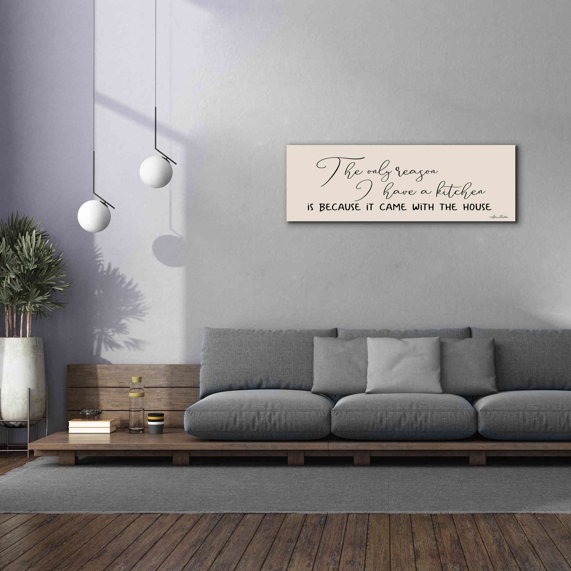 'I Have a Kitchen' by Lori Deiter, Canvas Wall Art,60 x 20