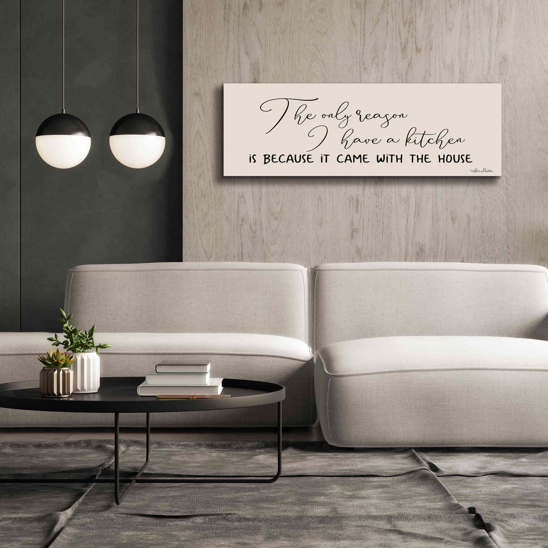 'I Have a Kitchen' by Lori Deiter, Canvas Wall Art,60 x 20